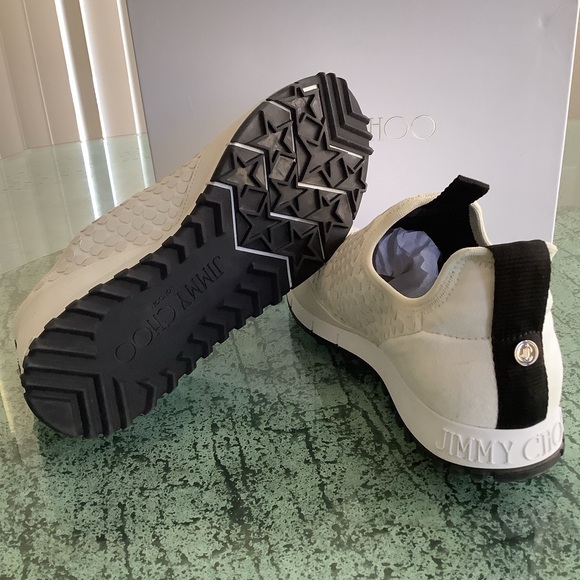 JIMMY CHOO stretch-suede slip-on Fashion sneakers of women. - Picture 10 of 13